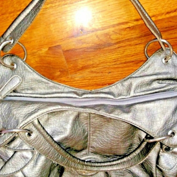 Nine West womens handbag/shoulder bag leather gray - Picture 4 of 6